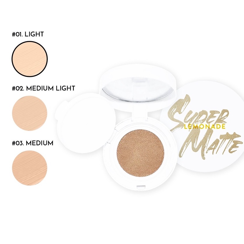 Phấn nước siêu kiềm dầu Lemonade Supermatte Cushion 15g - Siêu mịn, siêu lì, siêu đẹp