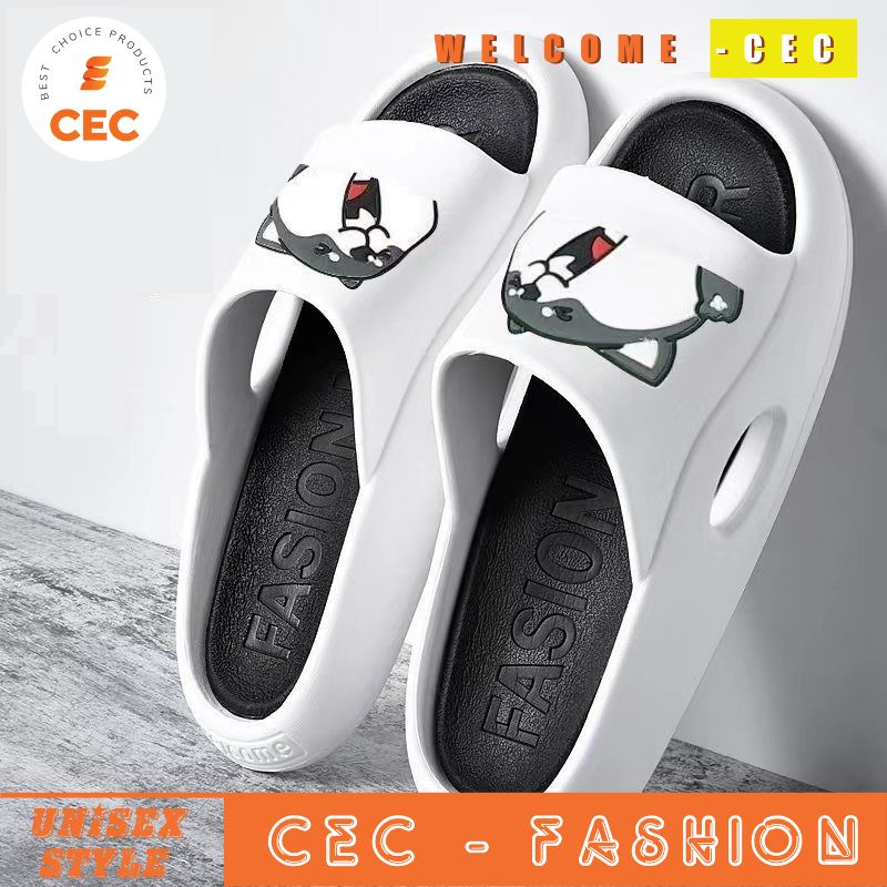 Dép quai ngang Unisex cao cấp hình mèo dễ thương ND02 [CEC Store]