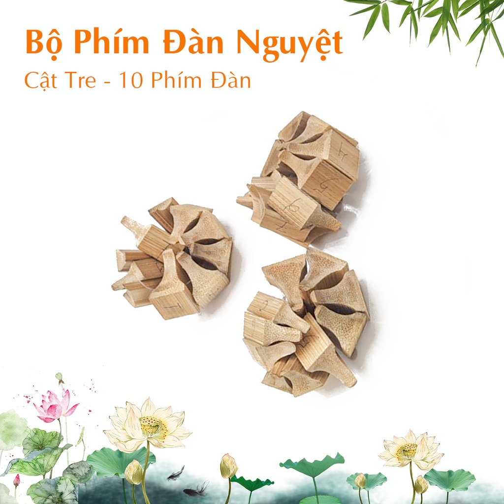 Bộ Phím Đàn Nguyệt Loại Tốt - 10 Phím Cật Tre