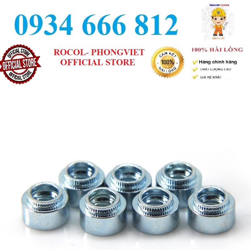 Combo 50c PEM M8-1 ,M8-2, tán dập M8-1 ,M8-2 thép mạ