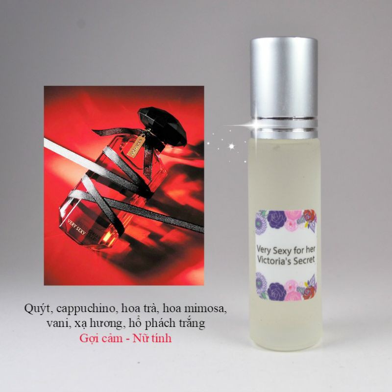 Tinh Dầu Nước Hoa Pháp Very Sexy for her 10ml, nữ tính, gợi cảm