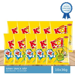 Lốc 10 Gói Snack Bắp Koimucho Vị Sữa Bắp 36g
