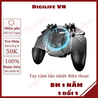 Tay Cầm Tản Nhiệt Điện Thoại- Dùng Làm Mát Khi Chơi Game- Hỗ Trợ 6 Ngón- PUBG/ROS/FF