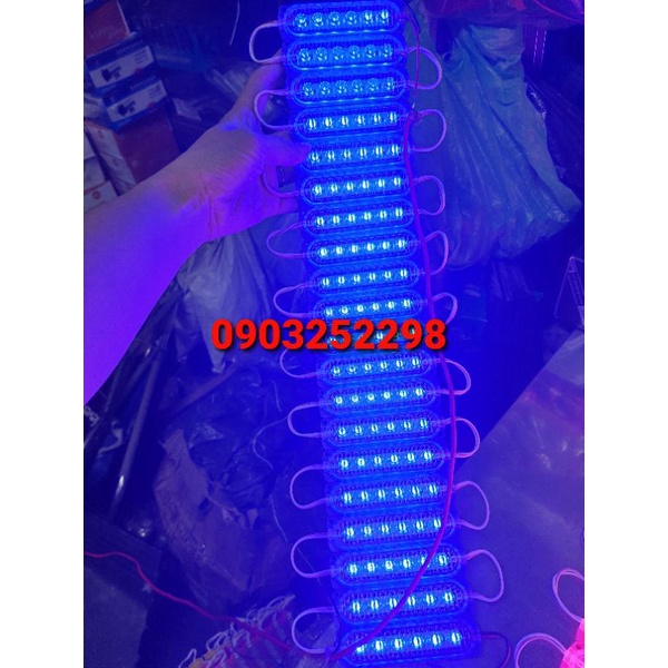 vỉ 20 bóng led hoặc10 bóng led 6 mắt trang trí ga lăng , sườn xe tải, xe khách , xe hơi 12v 24v các màu siêu đẹp