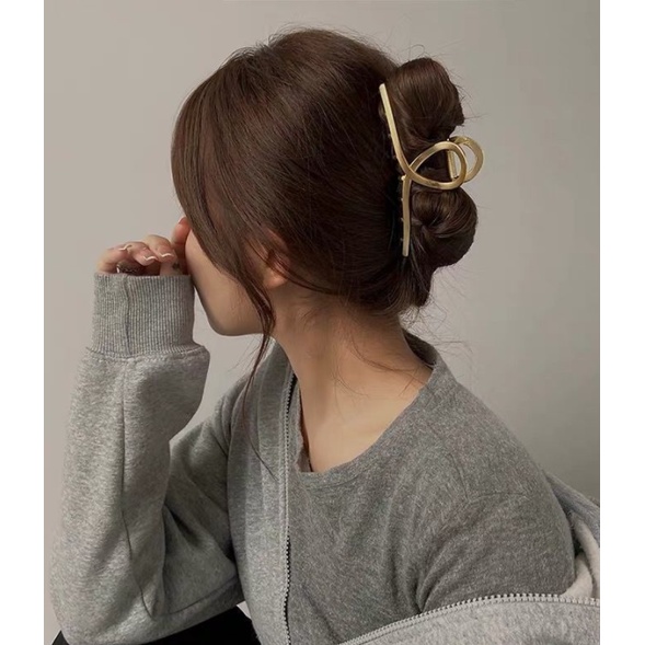 Kẹp tóc Hàn Quốc càng cua kim loại xinh xắn - Cặp tóc nữ Đính Đá Siêu Sang Chảnh phụ kiện Hades.js