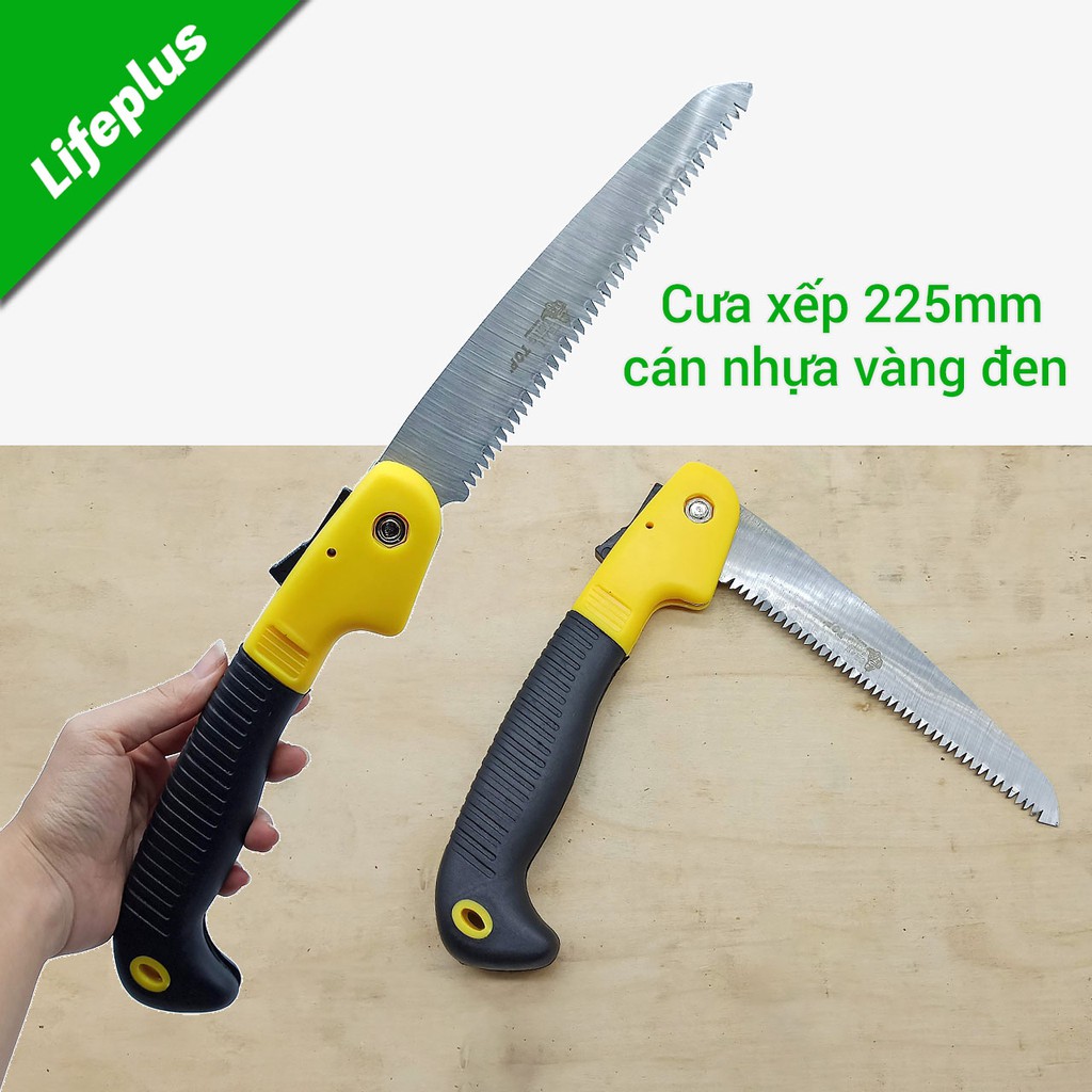 Cưa xếp 225mm cán nhựa vàng đen