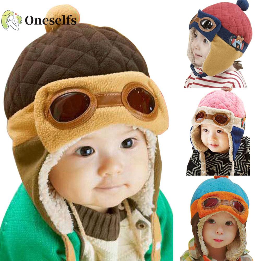 Mũ len kiểu phi công thiết kế đáng yêu thời trang cho bé