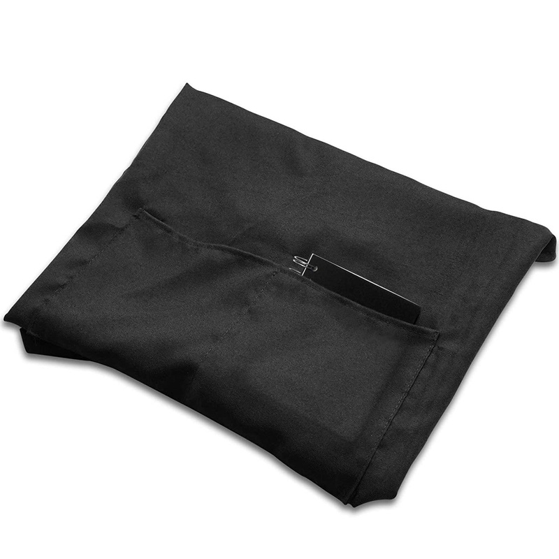 Set 6 Tạp Dề Màu Đen Kèm 2 Túi Đựng Chống Bụi Bẩn Tiện Dụng Cho Nhà Bếp / Nhà Hàng