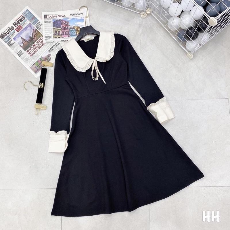 Váy cổ bèo nơ dáng xoè ( ngắn- dài) | BigBuy360 - bigbuy360.vn