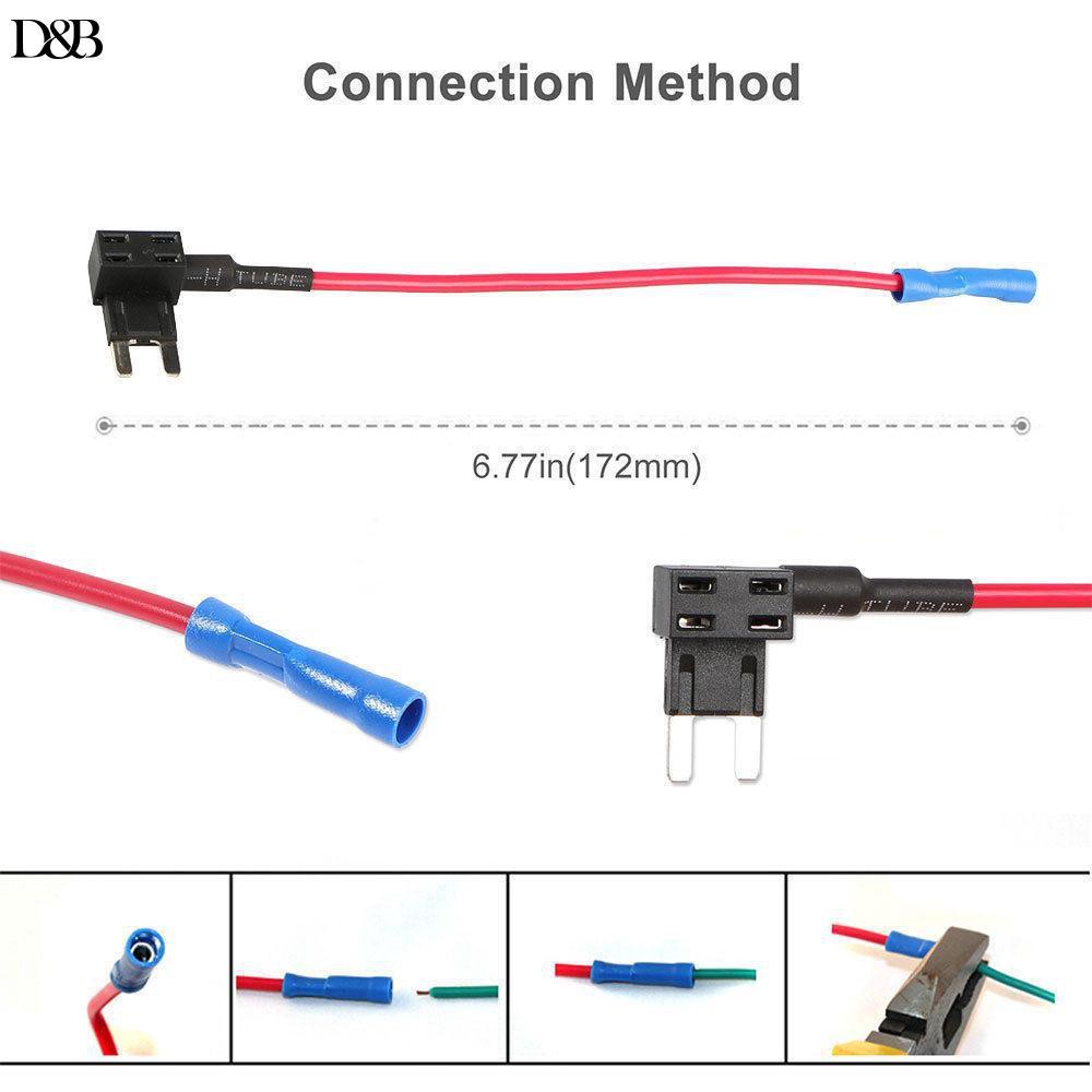 Mạch điện cầu chì cho xe hơi , ô tô 15A (xanh),  1 dây nối cầu chì