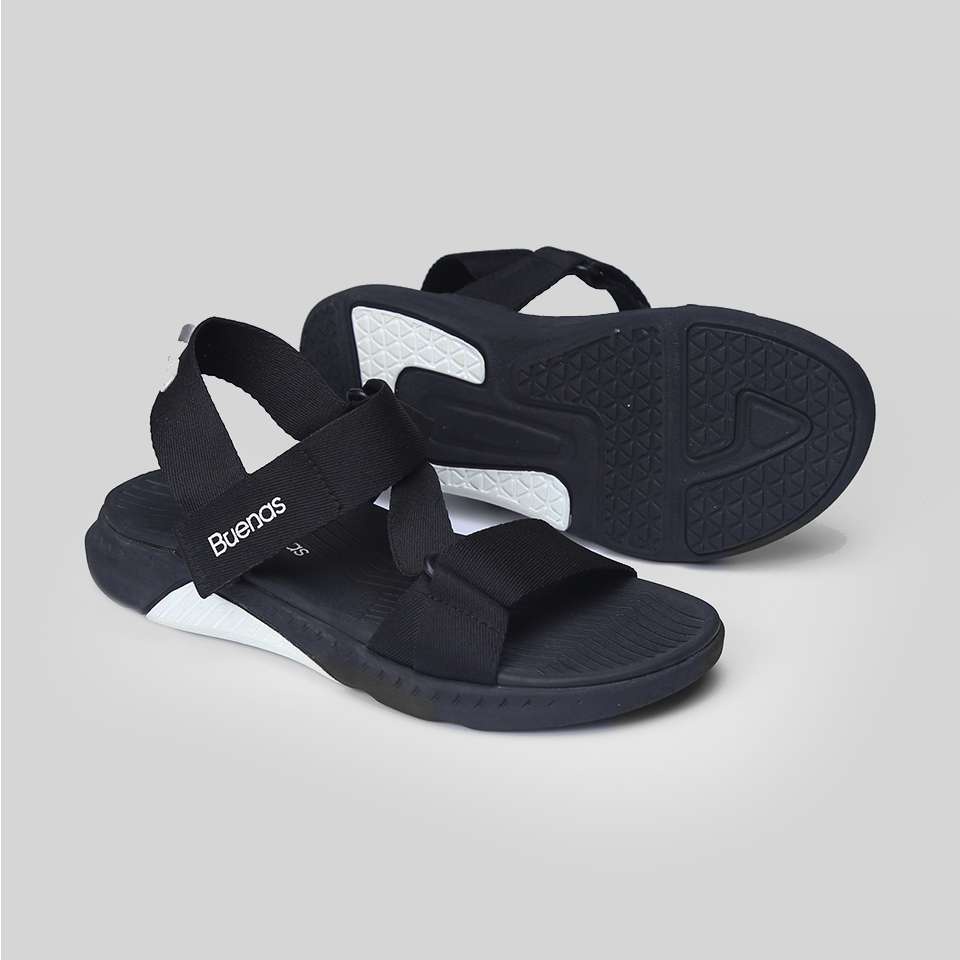 GIÀY SANDAL ĐI HỌC - BUENAS CHÍNH HÃNG F7 ĐEN ĐEN SIZE 39, 40, 41, 42, 43 [GIÀY SANDAL NAM NỮ]