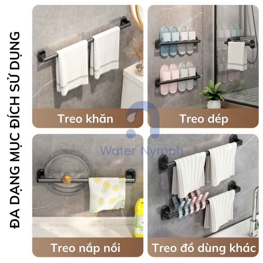 Giá treo dép, giá treo khăn nhà tắm dán tường tiện lợi nhôm phun sơn tĩnh điện Waternymph