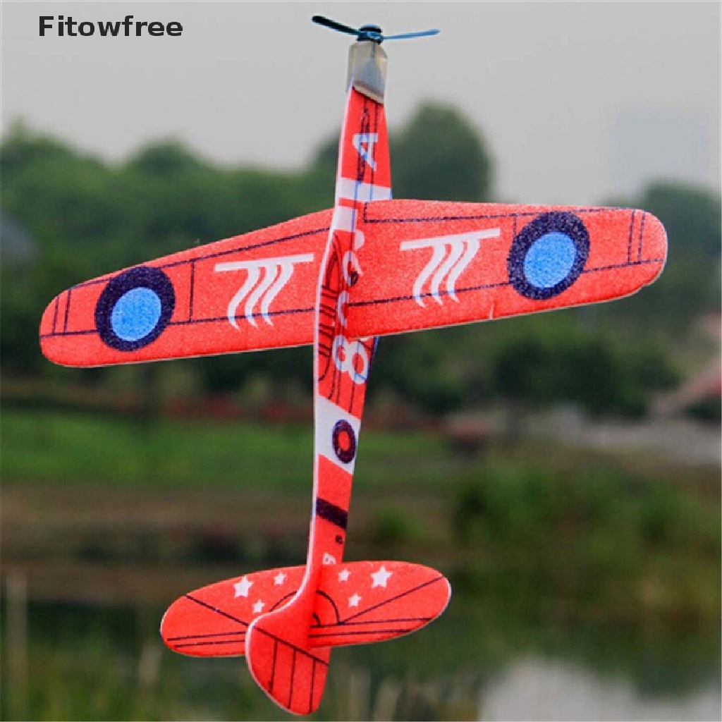 Fitw 19cm Hand Throw Flying Glider Planes Foam Airplane Party Bag Fillers Kids Toys FE
