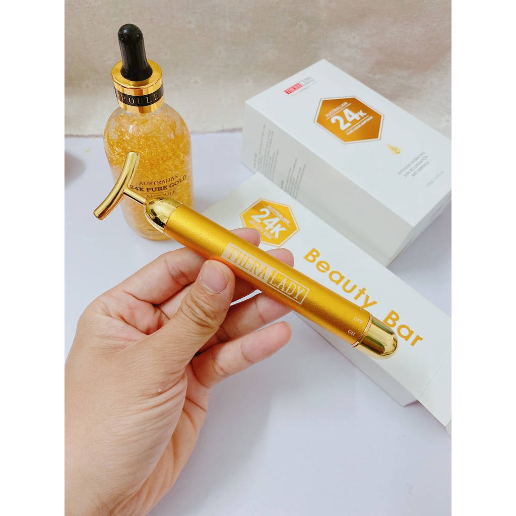 [CHÍNH HÃNG] Serum Tinh Chất Vàng 24k Pure Gold Ampoule Thera Lady 100ml (Date mới nhất) - Xuất xứ Úc