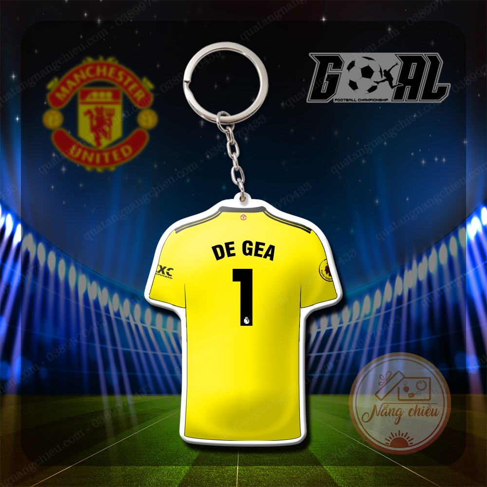 Móc Khóa Dày In Sắc Nét 2 Mặt, In Áo Đấu CLB Manchester United ☘️MÓC KHÓA THẺ CẦU THỦ☘️