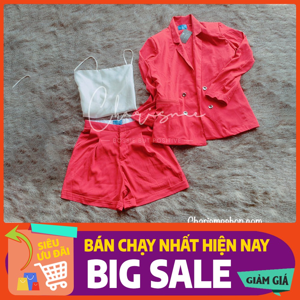 🔥Bộ Vest Nữ 2 Lớp Cao Cấp Charisme Màu Đỏ | Có size lớn | May size theo yêu cầu