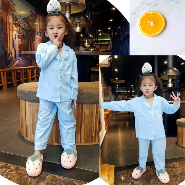 Đồ bộ cho bé gái mặc nhà SMILE đẹp pijama trẻ em chất kate lụa dễ thương mặc ngủ hàng chuẩn shop 0118