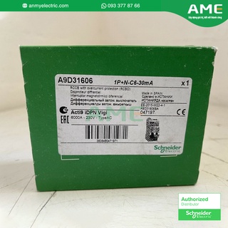 Cầu dao tự động rcbo dòng rò 30ma 1p+n 6a acti9 schneider dòng cắt 6ka_a9d31606
