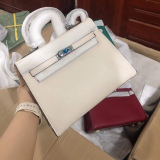 Túi HM Kelly size 25 khoá bạc