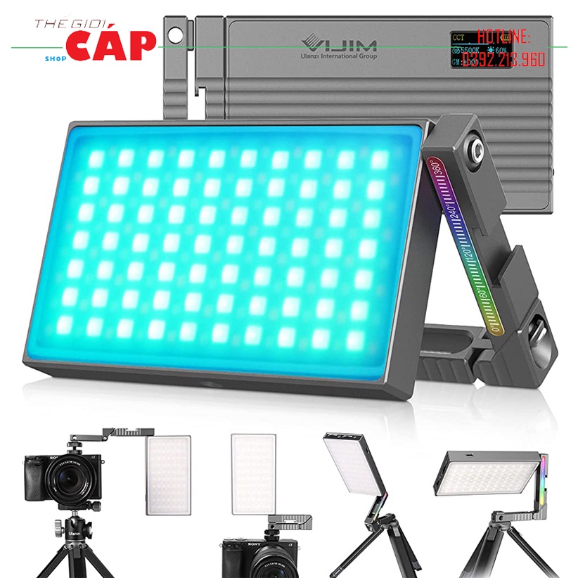 Đèn Led Trợ Sáng Chụp Ảnh, Quay Phim Cho Máy Ảnh, Điện Thoại, Gopro 2500K-9000K Ulanzi R70 RGB