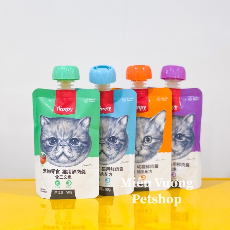 Súp thưởng Wanpy nắp vặn cho mèo