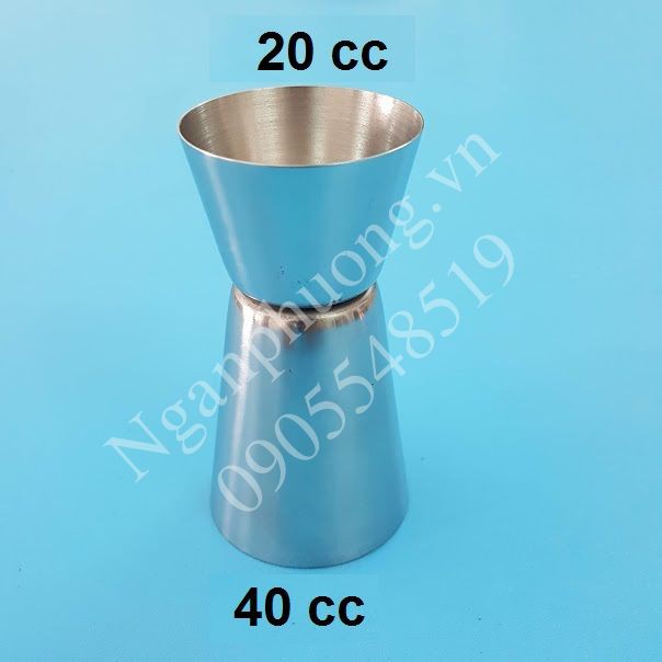 Jigger đong, lyđong inox 2 đầu 20CC- 40CC
