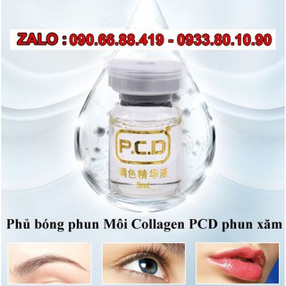 Phủ bóng phun Môi Collagen PCD 5ml chính hãng Đài Loan - Dưỡng bóng môi căng mịn phun xăm thẩm mỹ