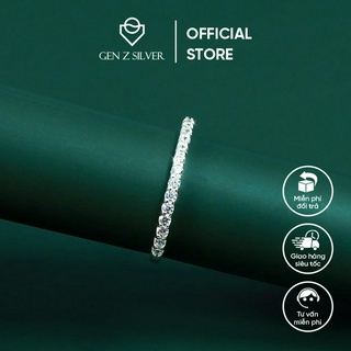 Nhẫn bạc 925 Gen Z Silver nạm đá Cubic Zirconia nhân tạo sang chảnh, lấp lánh NZ4501
