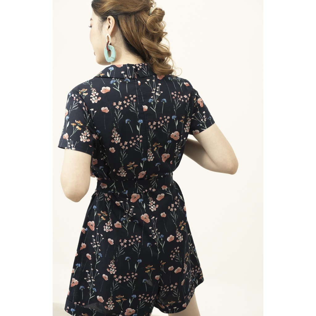 Jumpsuit tay cộc đũi hoa navi 1JS1010  ADORE DRESS | BigBuy360 - bigbuy360.vn