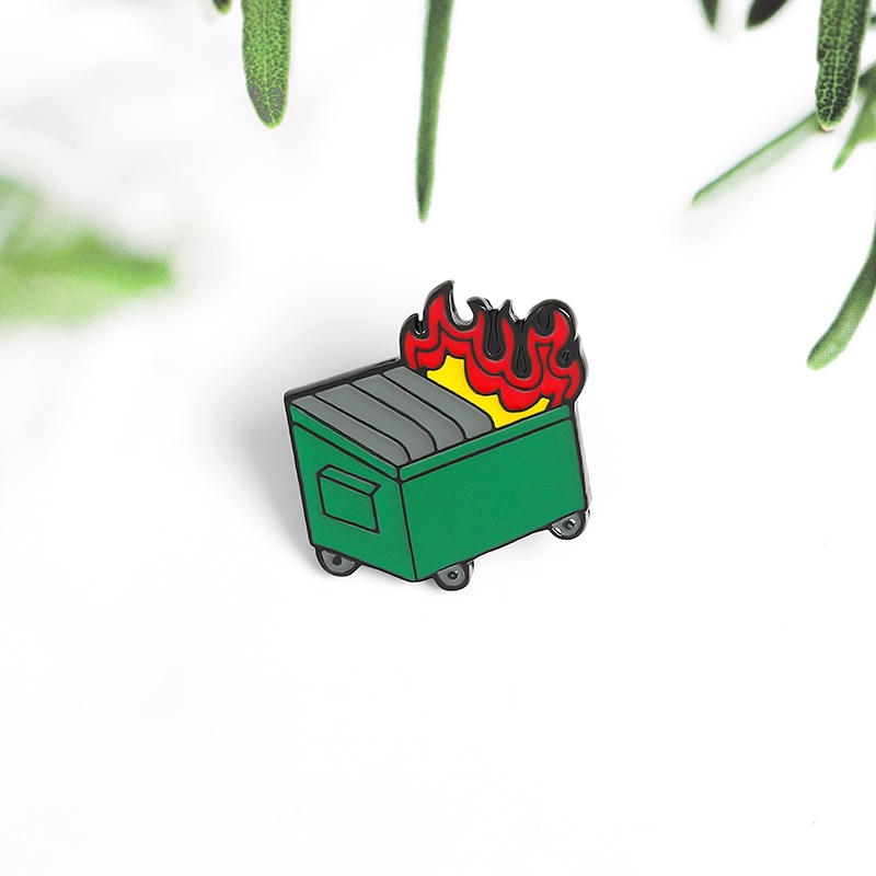 Ghim Cài Áo Hình Thùng Rác Hoạt Hình 2020 Vui Nhộn Làm Quà Tặng Trang Sức Cho Bạn Bè