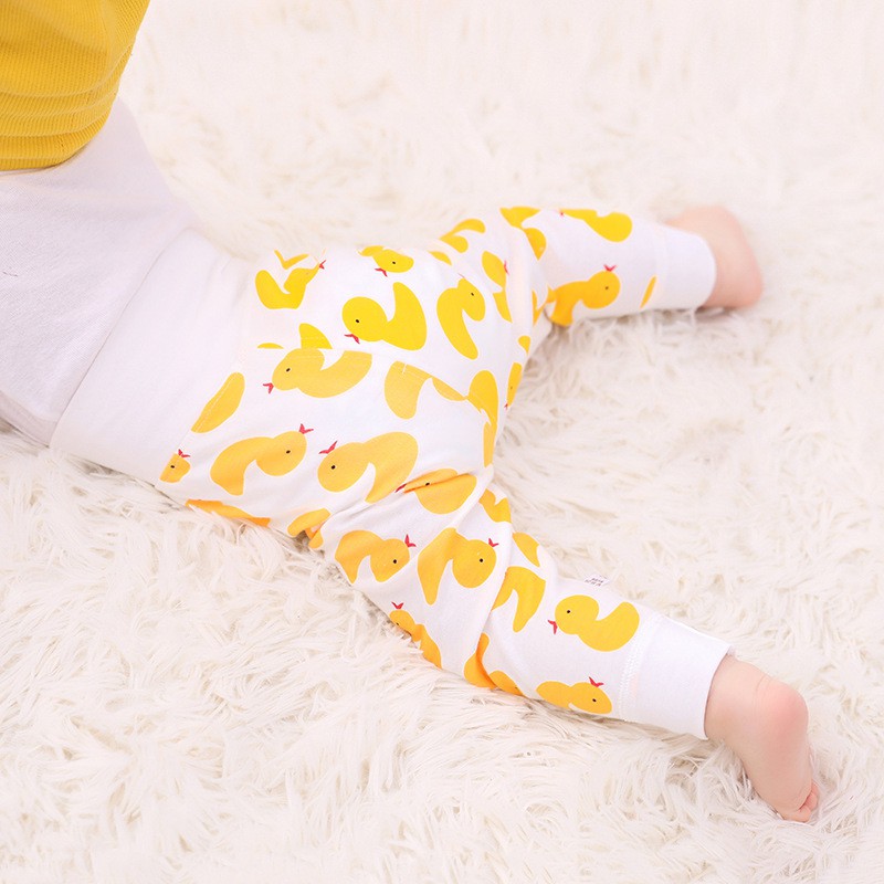 Quần Cotton mỏng lưng cao hở bụng giữ ấm dành cho trẻ em