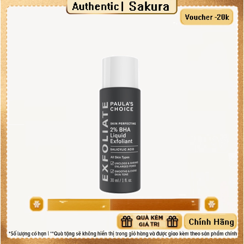 Tẩy Tế Bào Chết - Paula's Choice Skin Perfecting 2% BHA Liquid Exfoliant 30ml | BigBuy360 - bigbuy360.vn