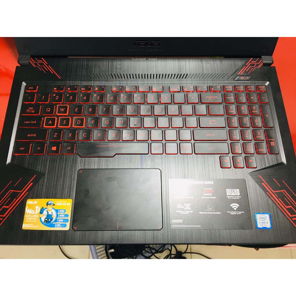 Máy tính chơi game Asus FX504GD I5-8300H Th8 Còn bảo hành hãng dài VGA GTX 1050 màn 15.6 Full HD- Có trả góp