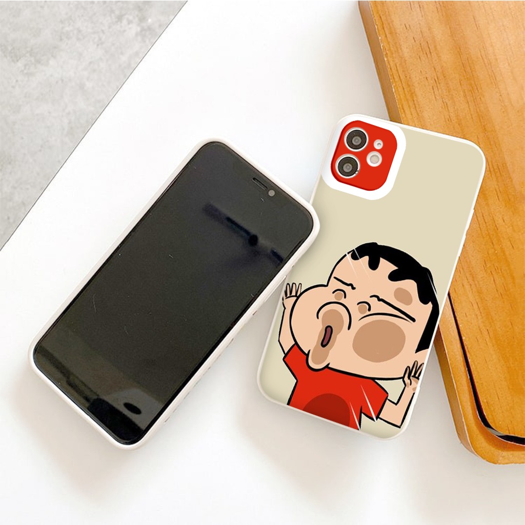 Ốp lưng iphone dẻo vuông hình Shin cậu bé bút chì bựa hoạt hình ốp điện thoại kute cho 13 12 11 Pro MAX XS XR  7 8 6plus