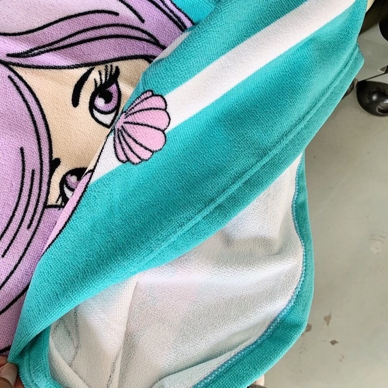 Khăn choàng tắm cỡ lớn có mũ trùm thấm hút nhanh khô cho bé