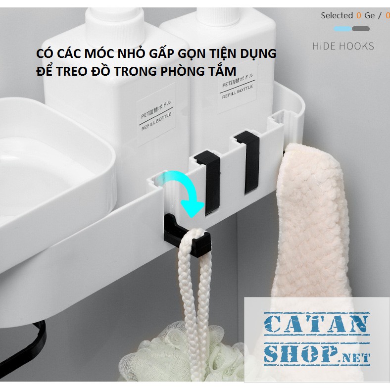 Kệ để đồ nhà tắm xoay 180 2 tầng sang trọng, kệ để đồ gia đình xoay siêu chắc chắn, tiện dụng GD236-KNTXoay