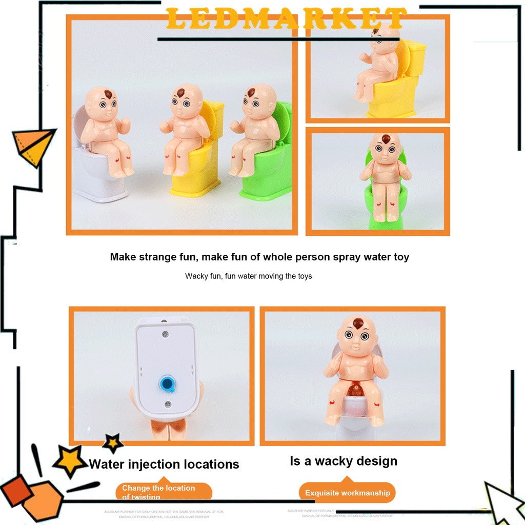 Bồn Cầu Đồ Chơi Mini Nhiều Màu Sắc Họa Tiết Hoạt Hình Cho Bé