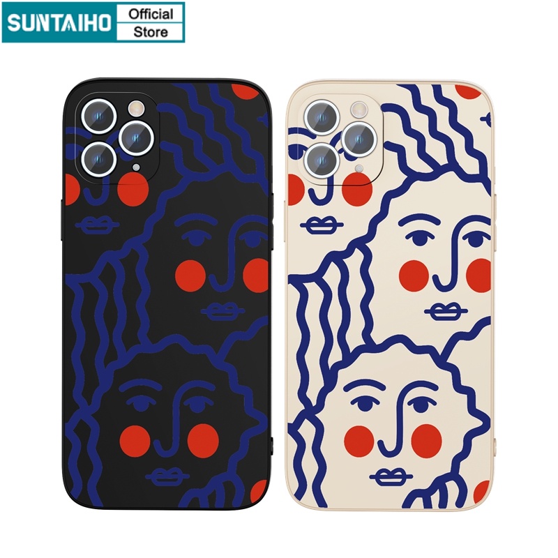 Ốp lưng iphone Ốp điện thoại Suntaiho cho iPhone 13 12 11 Pro Max X XR Xs Max 7 8 Plus 12mini 13mini silicon họa tiết ảnh trừu tượng