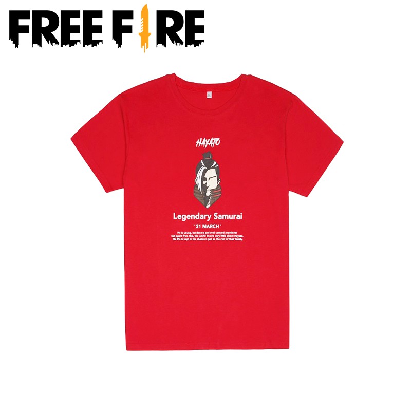 Free Fire Tshirt Cotton Red 100% M L XL XXL