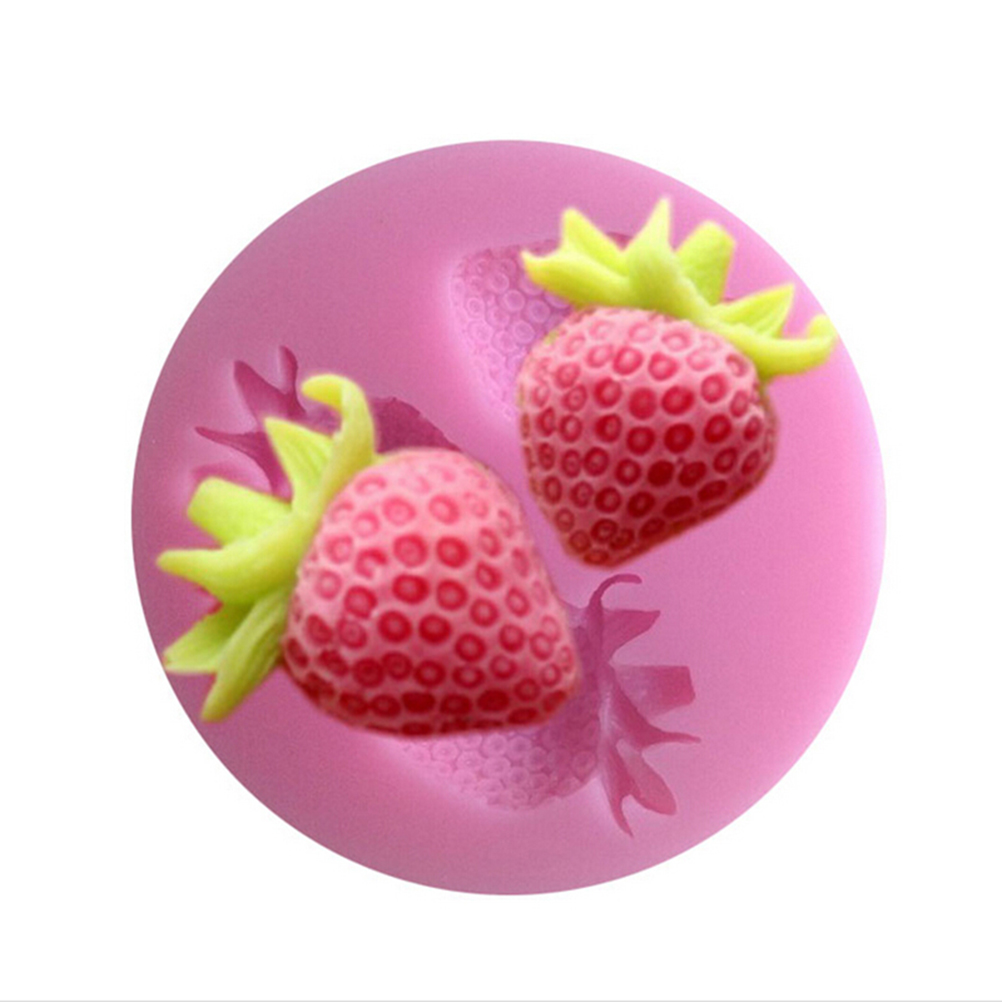 Khuôn Silicone Tạo Hình Quả Dâu Tây Dùng Trang Trí Bánh