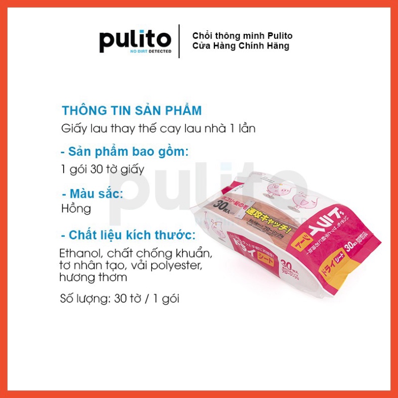 Khăn Giấy Cho Cây Lau Nhà Tĩnh Điện - Khăn Giấy Lau Nhà Dùng 1 Lần Giúp Chống Khuẩn, Lau Bụi Bẩn Hiệu Quả