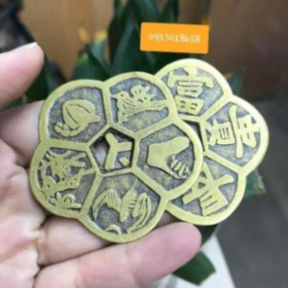 Đồng Tiền xu Hoa Mai phong thủy may mắn Mai Hoa Kim Tiền. | BigBuy360 - bigbuy360.vn
