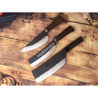 Combo 3 Dao Chặt Thái Lọc Thép Nhíp xe Đa Sỹ (dao phay chặt)