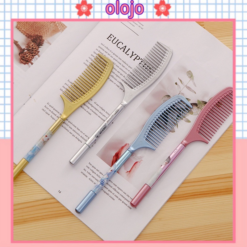 ⚜️1 bút Gel mực đen hình lược hoạt hình sáng tạo