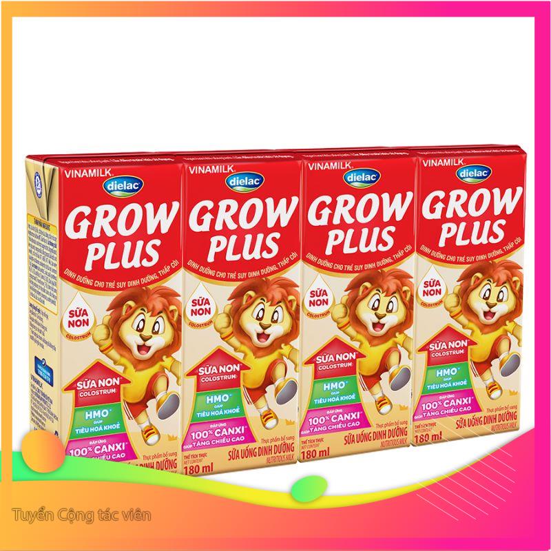 Sữa bột pha sẵn Dielac Grow Plus Sữa Non 180ml (4 hộp)