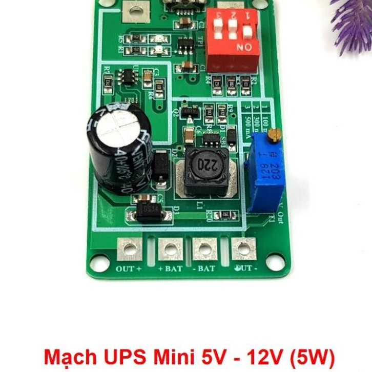 Mạch UPS Mini 5-12V (5W)🍀Mạch UPS WIFI 5V🍀UPS 5V 9V 12V MINI🍀Bộ Chuyển Nguồn Dự Phòng Mini