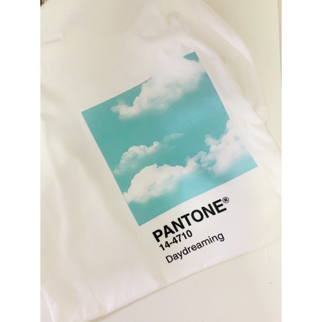 Áo thun LOGO PANTONE SAU LƯNG cotton màu trắng - goodtimes.sg