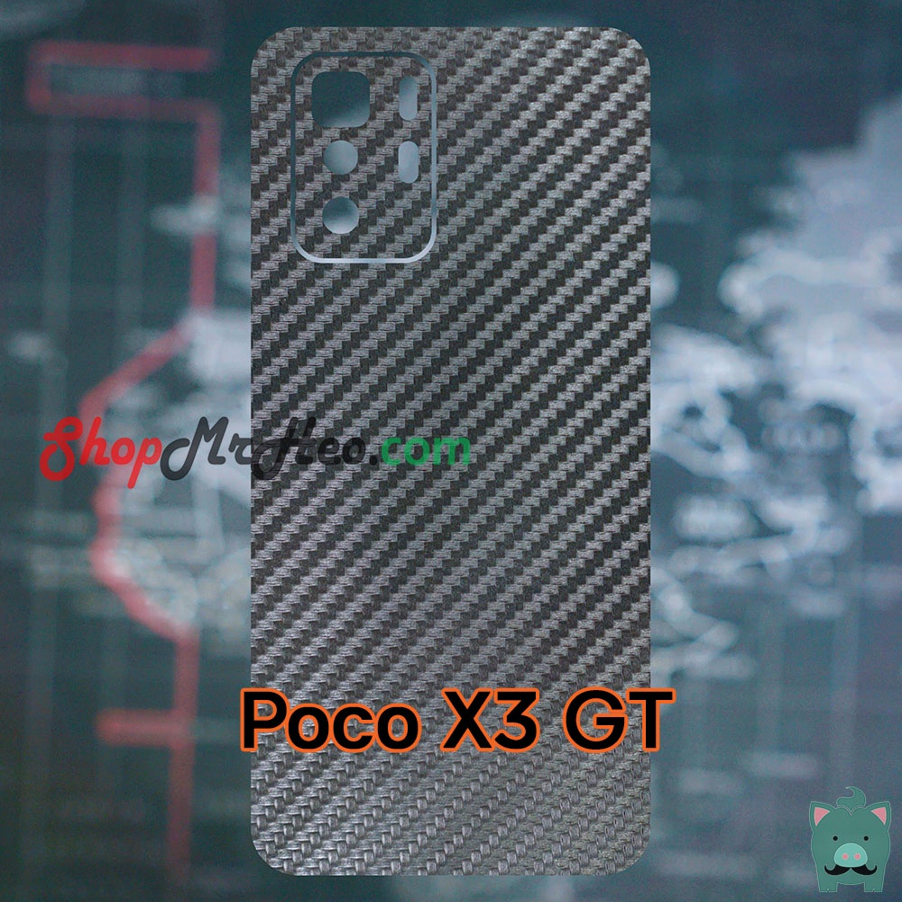 Dán Skin Màu Mặt Sau Lưng Nhôm Xước PocoPhone X3 - Poco X3 - X3 Pro - X3 NFC - X3 GT