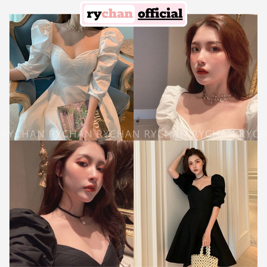 DX881 - Đầm Xòe Tay Phồng Sang Trọng Nhiều Màu Đầm Xòe Dự Tiệc Sang Trọng Đầm Đám Cưới