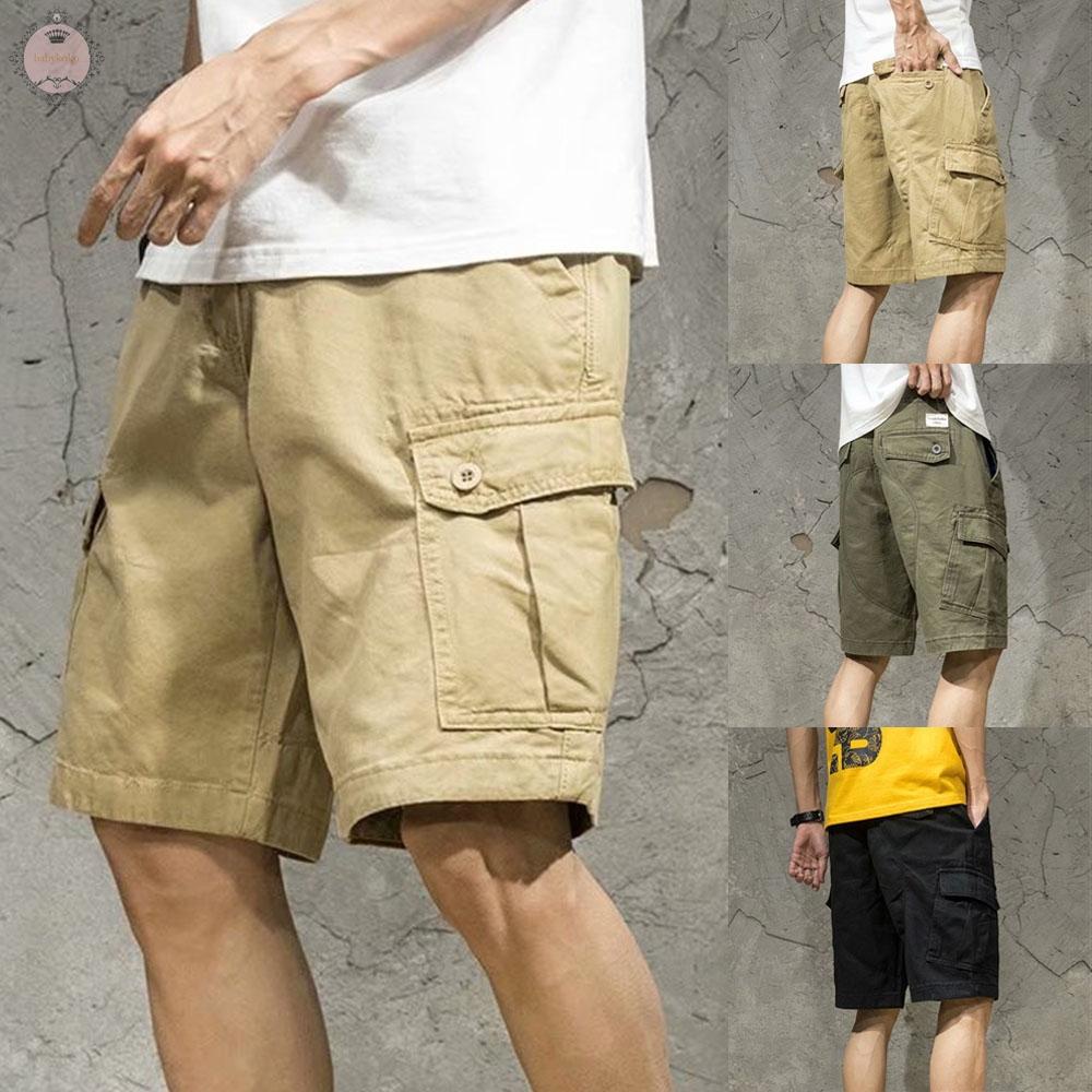 Quần short thể thao nhiều túi thời trang mùa hè thoáng khí dành cho nam